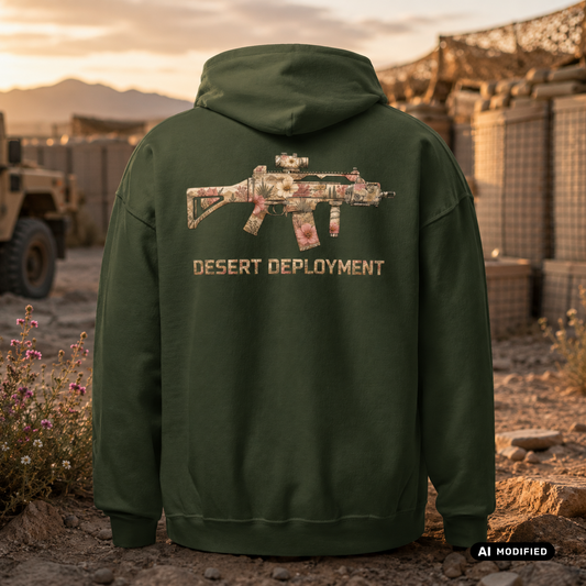 EU AI label - "G36c Desert Deployment" Premium Hoodie
