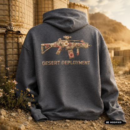 EU AI label - "G36c Desert Deployment" Premium Hoodie